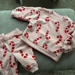 TWIN GIRLS Carter's Pink and Red Candy Cane Tracksuit’s